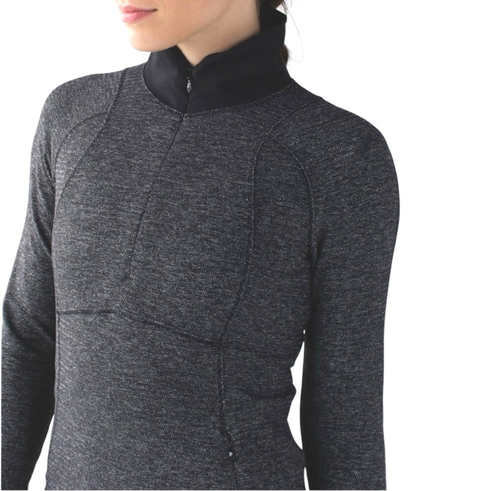 LULULEMON Runderful 1/2 Half Zip Long Sleeve Pullover Top + Small Reusable Bag - Picture 6 of 16